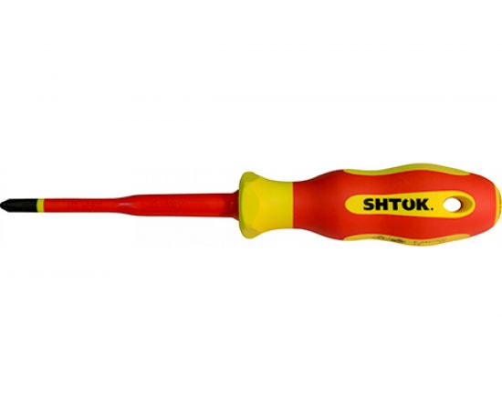 Диэлектрическая отвертка Ph2х100 мм SHTOK 09320 – изображение 3