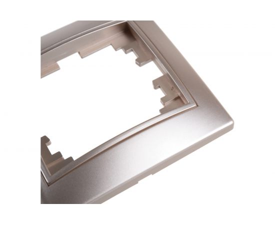 Горизонтальная рамка Intro 150204 на 2 поста, СУ, Plano, шампань Б0030095 – изображение 3