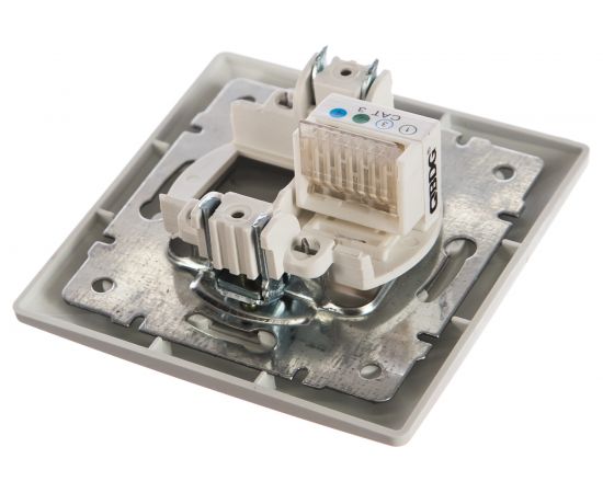 Телефонная розетка Intro 430201 RJ11, СУ, Solo, белый Б0043375 – изображение 3