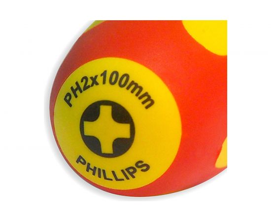 Диэлектрическая отвертка Ph2х100 мм SHTOK 09320 – изображение 4