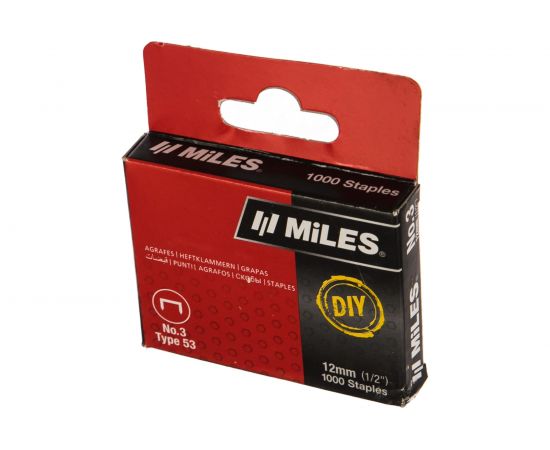 Скобы тип 53 (1000 шт; 12 мм) Miles N3-12-D – изображение 4