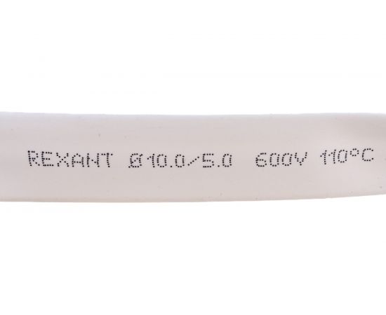 Термоусаживаемая трубка REXANT 10,0/5,0 мм белая, ролик 2,44 м 29-0051 – изображение 4