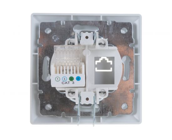 Телефонная розетка Intro 430201 RJ11, СУ, Solo, белый Б0043375 – изображение 4