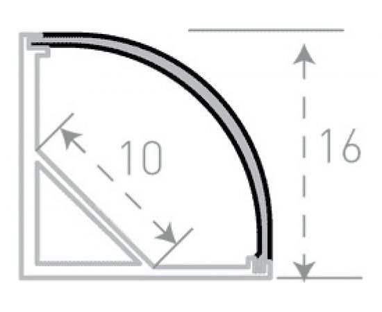 Угловой профиль для однорядной ленты SWG комплект, с экраном, BEST, 1616, 2м 00-00000086 – изображение 5