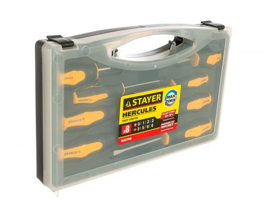 Набор отверток STAYER MASTER HERCULES Cr-V, эргономичная двухкомпонентная рукоятка, 8шт 25055-H8_z02 – изображение 6