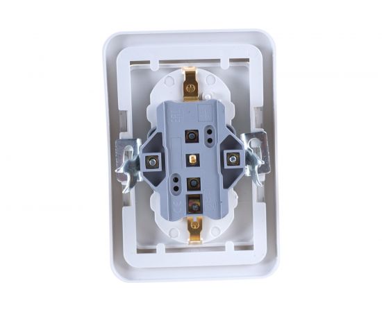 Двойная розетка IN HOME с заземлением, со шторками CLASSICO белая 2128x 4690612000985 – изображение 6