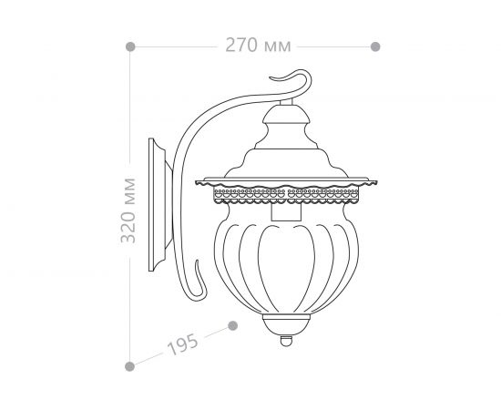 Cадово-парковый светильник FERON PL591 60W, 230V, IP44, коричневый 41171 – изображение 6