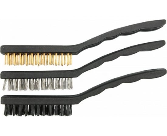 Набор металлических щеток VOREL 220мм 3 шт. медная, стальная, нейлоновая 06964 