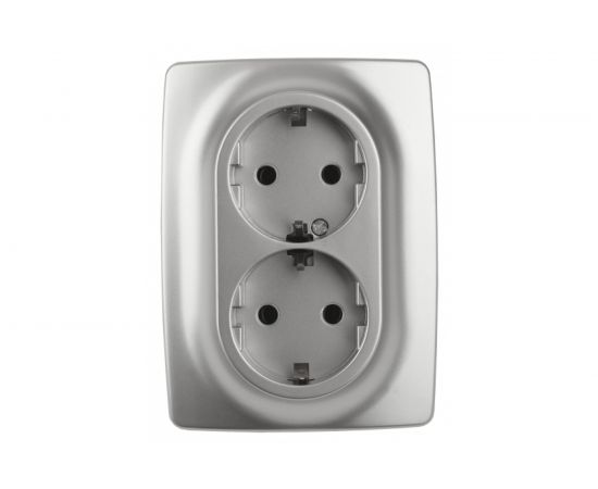 Розетка ЭРА 12210803, 2x2PE, Schuko, со шторками, 16A250В, IP20, 2, а Б0036444 