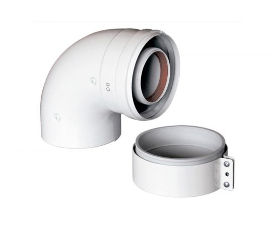 Коаксиальный отвод Baxi 90 градусов, диаметр 60/100 мм KHG71410141 
