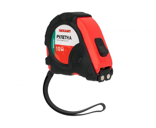 Рулетка REXANT Профи прорезиненный корпус 10 м х 25 мм магнитная 12-9017 