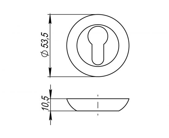 Накладка под цилиндр PUNTO ET TL CFB-18 кофе глянец 33133 – изображение 2