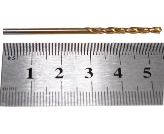 Сверло по металлу (2.5х30х57 мм; ц/х; класс А1; Р9 нитрид титана) Туламаш ТМ 98217 – изображение 3