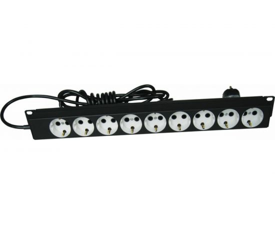 Блок силовых розеток ЦМО 19 со шнуром 2 м, без выключателя, 9 розеток БР-9П-Ш-9005 – изображение 3