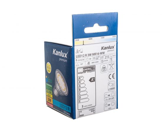 Светодиодная лампочка KANLUX LED12 R 3W MR16 WW 12В/ 19932 – изображение 4