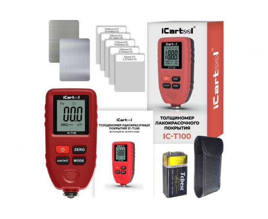 Толщиномер лакокрасочных покрытий iCartool nFe/Fe, точность 3%, макс.1300 мкм IC-T100 – изображение 8