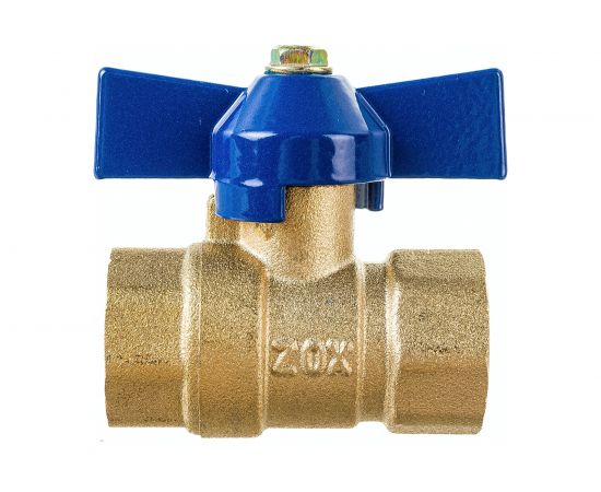 Шаровой кран ZOX 1/2 вн/вн., бабочка 519277 