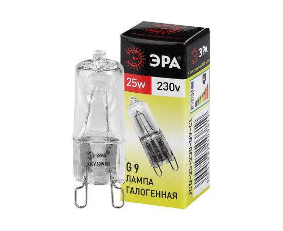 Галогенная лампа ЭРА G9JCD25230VCL капсула, 25Вт, нейтральный, G9 C0027376 
