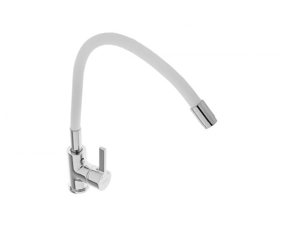Смеситель для кухни LEDEME гибкий шланг, белый L4898-3 808286 