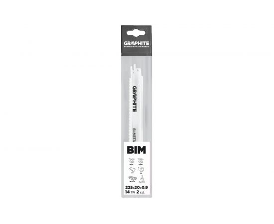 Полотно (2 шт; 225x20x0.9 мм; 14TPI) для сабельных пил GRAPHITE 57H952 