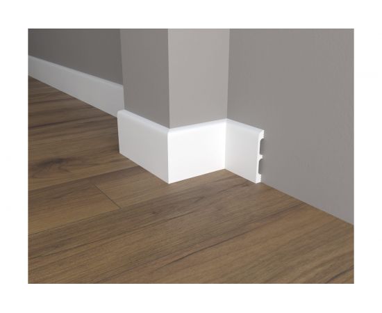 Напольный плинтус Decor-Dizayn ударопрочный влагостойкий под покраску 100Х13Х2000 мм DD707 