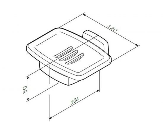Стеклянная мыльница с настенным держателем AM.PM Gem, A9034200 – изображение 2