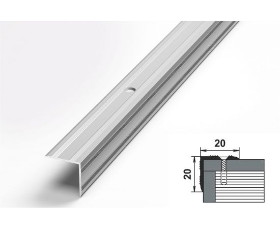 Порог угловой алюминиевый (20х20 мм; 0.9 м; без покрытия) Лука 00000001391 – изображение 2