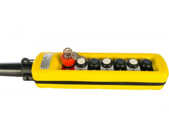 Пульт 6 кнопок, 1 ступенчатая кнопка + СТОП БУТОН + ключ EURO-LIFT 00013970 – изображение 2