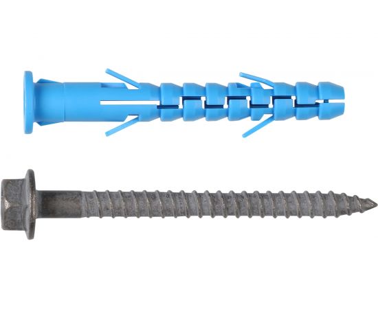 Фасадный дюбель ЕВРОПАРТНЕР ДФ Б 10x80 мм, шуруп ШГ, покрытие ТДЦ 4шт A1 0008 3 – изображение 2