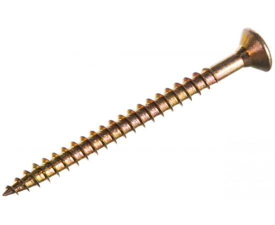 Шуруп Качественный КРЕПЕЖ желтый цинк 5,0x60, 85 шт. 0300507 КЧ – изображение 2