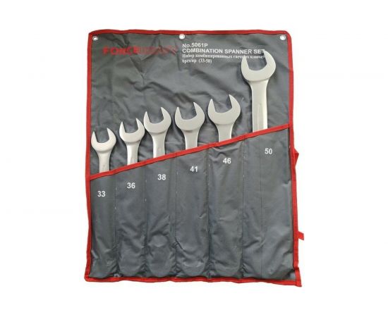 Набор комбинированных ключей FORCEKRAFT 6пр, на полотне 29937 FK-5061P – изображение 2
