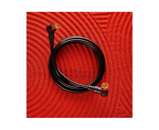 Шнур REXANT ТВ гнездо - ТВ штекер, угловой, длина 1,5 метра, черный 18-0012 – изображение 3