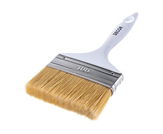Кисть DECOR STANDARD универсальная 100х15 мм, светлая смешанная щетина, пласт. ручка 700-100 – изображение 3