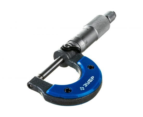 Микрометр ЗУБР Профессионал гладкий механический, МК 25, диапазон 0-25мм 34480-25_z02 – изображение 3