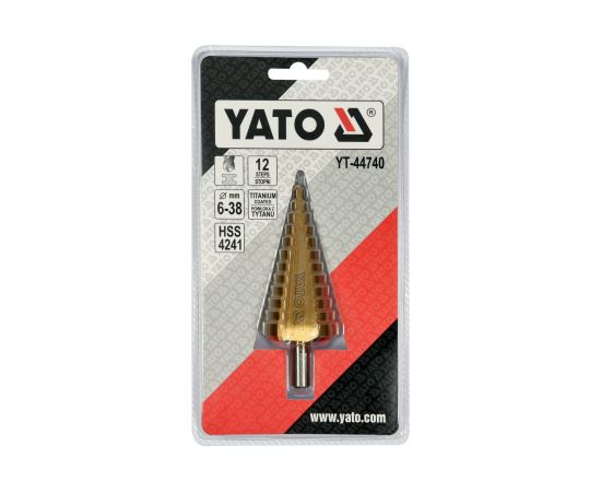 Сверло по металлу ступенчатое 6-38 мм YATO YT-44740 – изображение 3