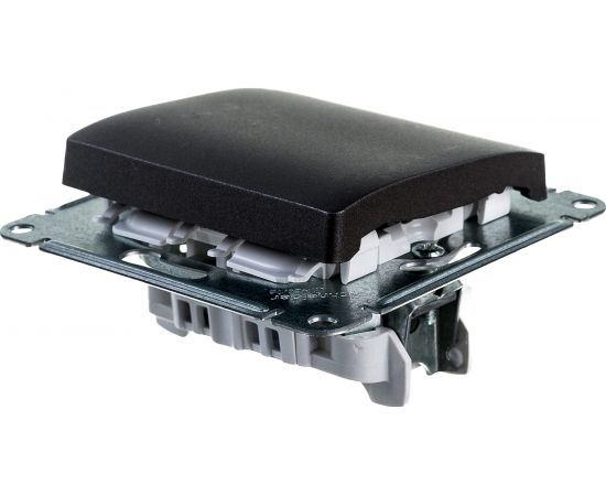 1-клавишный механизм выключателя Schneider Electric скрытой проводки Glossa 10А IP20 1 10AX графит GSL001311 – изображение 4