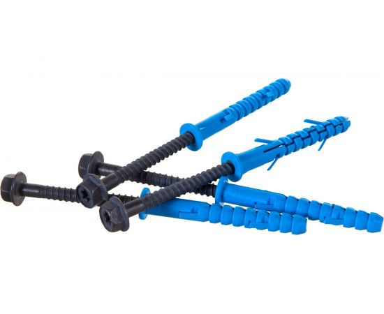 Фасадный дюбель ЕВРОПАРТНЕР ДФ Б 10x80 мм, шуруп ШГ, покрытие ТДЦ 4шт A1 0008 3 – изображение 4