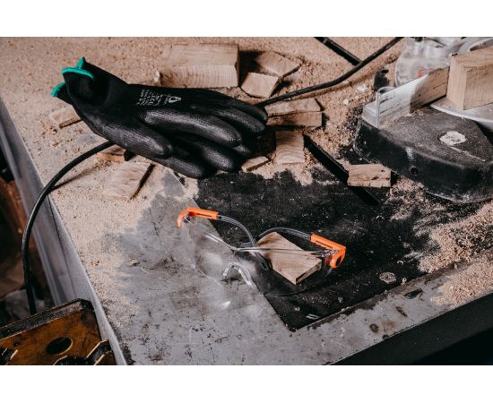 Защитные очки открытого типа Jeta Safety с регулировкой дужек, прозрачные линзы из поликарбоната, JSG311-C – изображение 4