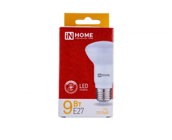 Светодиодная лампа IN HOME LED-R63-VC 9Вт 230В Е27 3000К 720Лм 4690612024301 – изображение 5