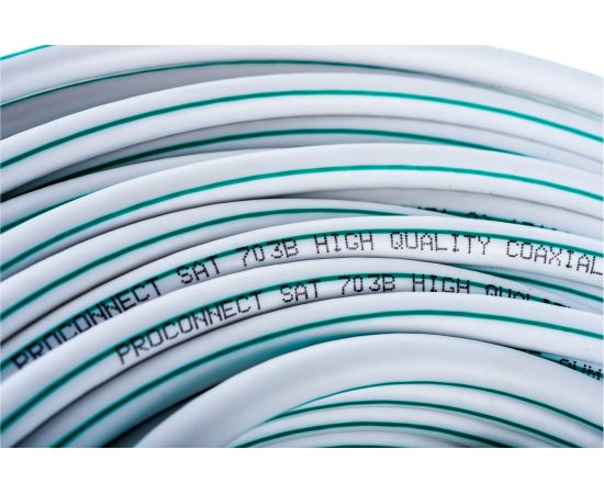 Коаксиальный кабель PROconnect SAT 703 B, CCS/Al/Al, 75%, 75 Ом, бухта 100 м, белый 01-2431-2 – изображение 5