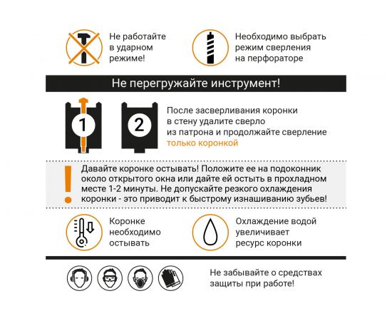 Коронка алмазная по бетону 72 мм Long-Life RAGE by Vira 559527 – изображение 5