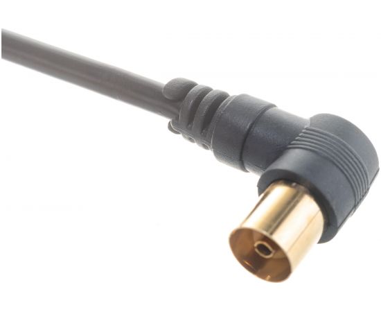 Шнур REXANT ТВ гнездо - ТВ штекер, угловой, длина 1,5 метра, черный 18-0012 – изображение 6