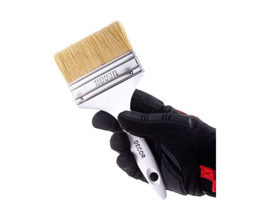 Кисть DECOR STANDARD универсальная 100х15 мм, светлая смешанная щетина, пласт. ручка 700-100 – изображение 6