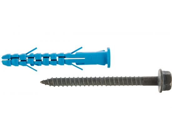 Фасадный дюбель ЕВРОПАРТНЕР ДФ Б 10x80 мм, шуруп ШГ, покрытие ТДЦ 4шт A1 0008 3 – изображение 7