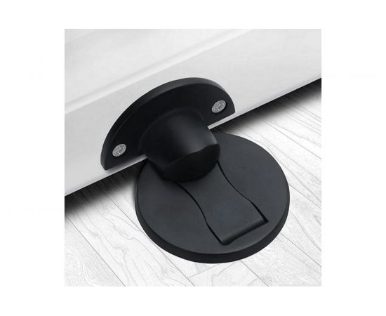 Дверной ограничитель магнитный, скрытой установки, Brante чёрный 606784 