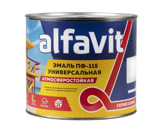 Эмаль KRAFOR Альфа ПФ-115 белая 1,9 кг 6 30773 