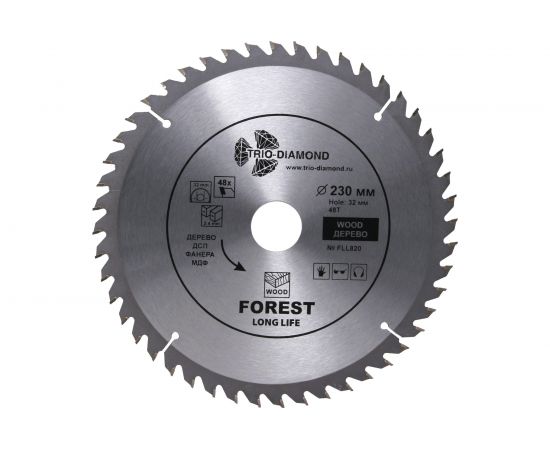 Диск пильный по дереву (230х32 мм; 48Т) TRIO-DIAMOND FLL820 