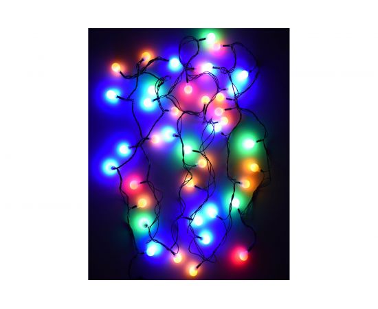 Светодиодная шариковая гирлянда GLQ, 40 светодиодов, черный провод, многорежимное свечение NEW MC 7 40 LB 