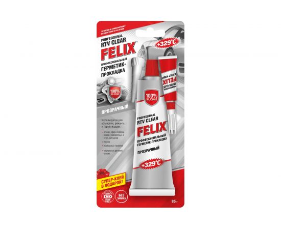 Герметик-прокладка FELIX (силиконовый; прозрачный; 85 г) 411040058 