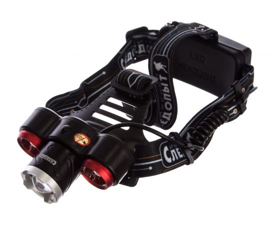 Налобный фонарь Следопыт Смит, 3L zoom, аккум, 220B+12B PF-PFL-HL29 